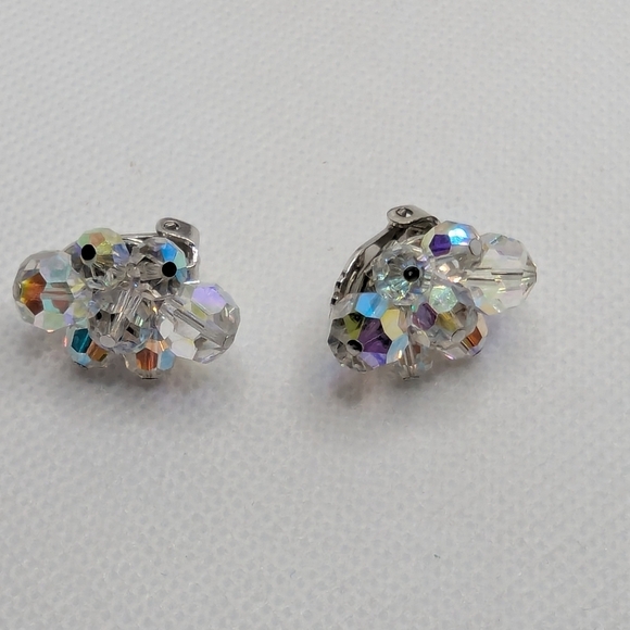 Crystal Cluster Earrings - Picture 3 of 3